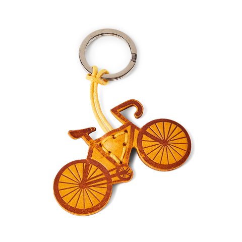 Fabriano Schlüsselanhänger Animals Leder inkl. Schlüsselring, sortierte Farben, Fahrrad