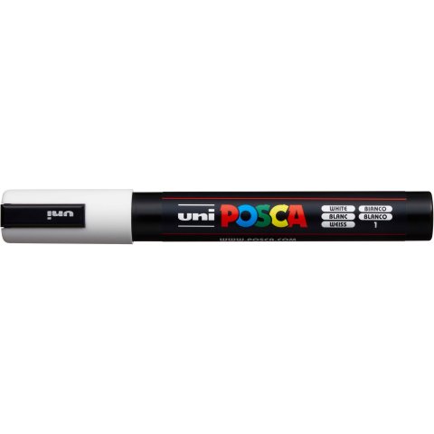 Uni Posca Marker PC-5M Rundspitze 1,8 mm - 2,5 mm, weiß
