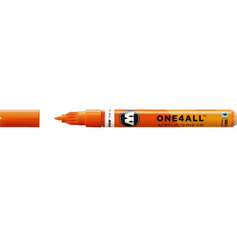 Molotow One4all 127HS-CO paint marker stroke width 1,5 mm, DARE orange (085)