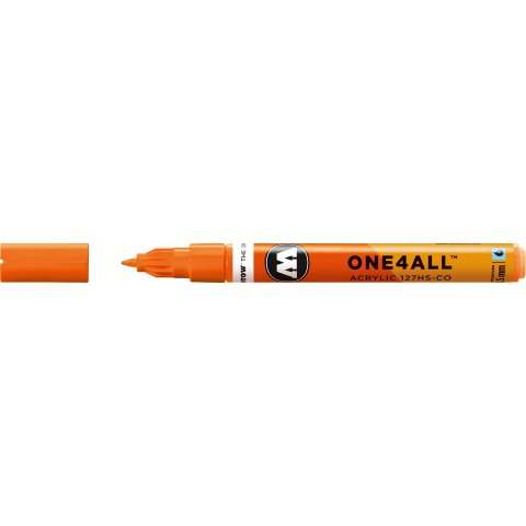 Molotow One4all 127HS-CO paint marker stroke width 1,5 mm, neon orange fluorescent (218)