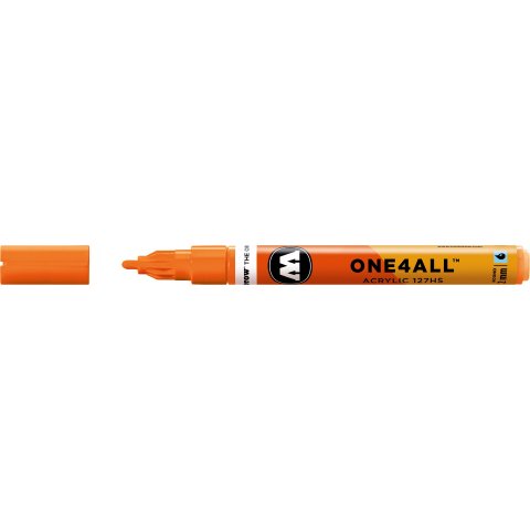 Pennarello Molotow One4all 127HS stroke width 2 mm, neon orange fluorescent (218)