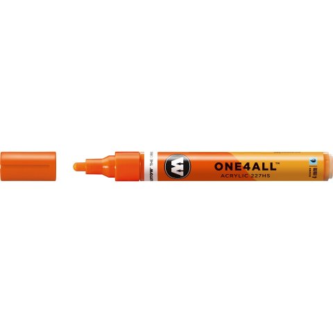 Molotow Paint Marker One4all 227HS line width 4 mm, DARE orange (085)