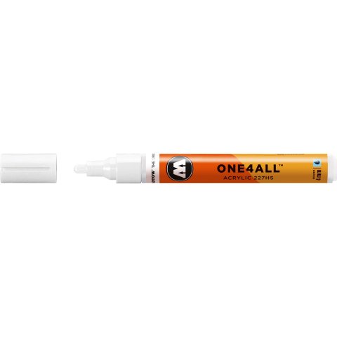Rotulador Molotow One4all 227HS stroke width 4 mm, signal white (160)