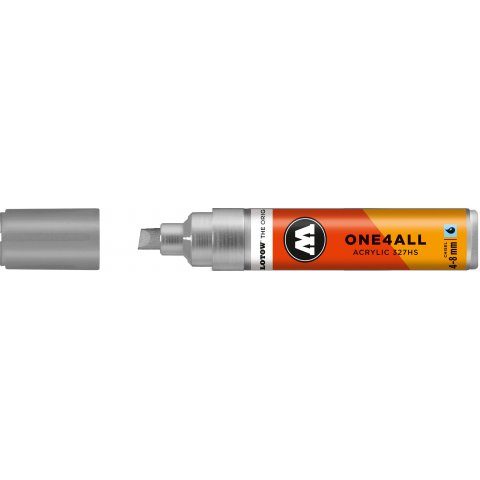 Molotow Lackmarker One4all 327HS Strichstärke 4-8 mm, metallic silber (227)