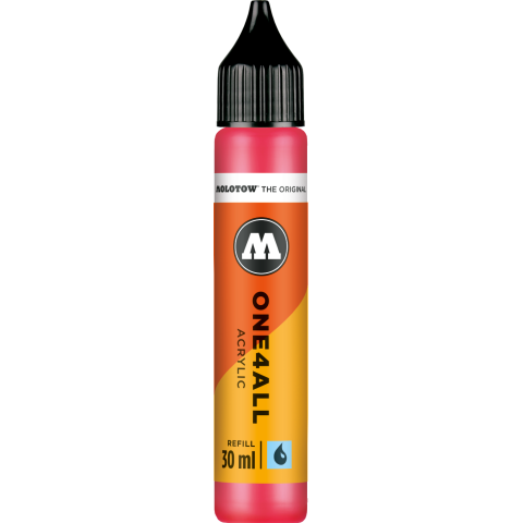Molotow Lackmarker One4all, REFILL 30 ml, ANTISTATIK neonrot fluo (262)