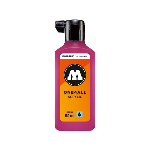 Molotow One4all paint marker REFILL paint 180 ml, fuchsia pink 