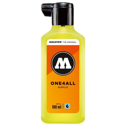 Molotow One4all paint marker REFILL paint 180 ml, neon green light fluo (263)