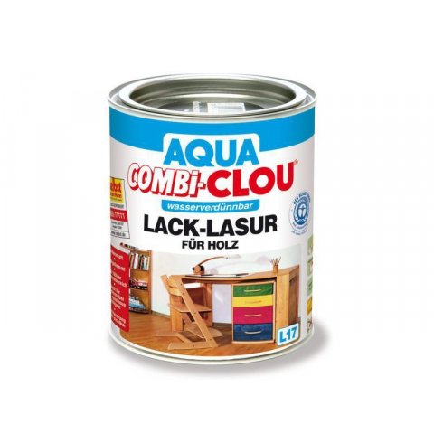 Clou Aqua Combi Lack-Lasur L17 750 ml, weiß
