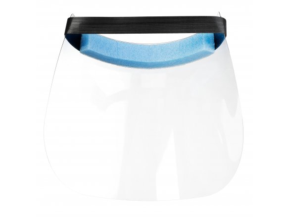 Gesichtsschild aus recyceltem PET, transparent