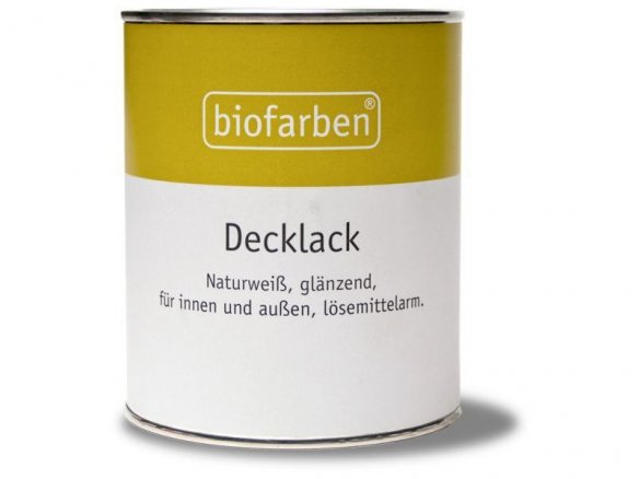 Biofarben Decklack naturweiß, glänzend