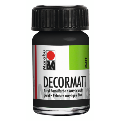 Marabu Decormatt Acryl Glas 15 ml, schwarz (073)