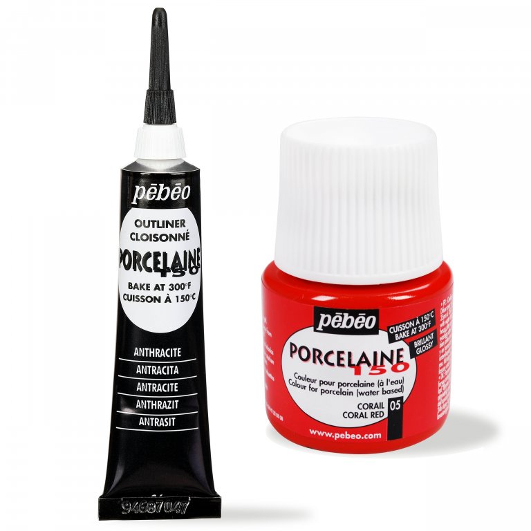 Pintura p. porcelana Pebeo Porcelaine 150, brillo