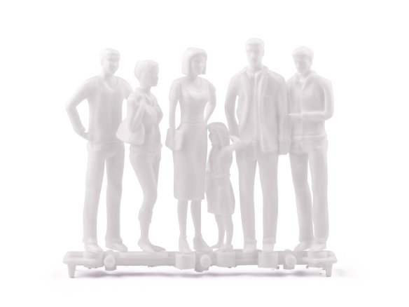 Hermoli detail model figures, unpainted, white, 1:25