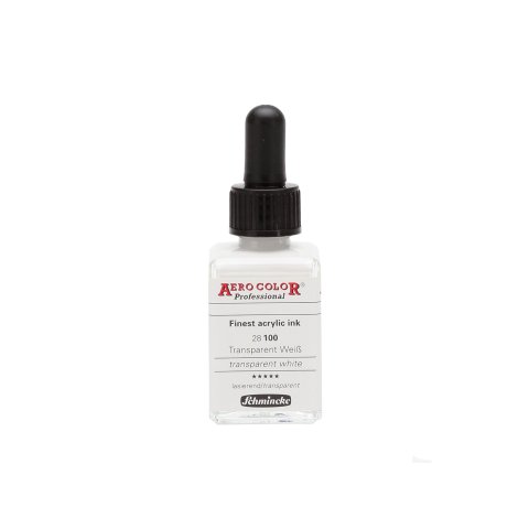 Tinta de maquillaje Aero Color Professional 28 ml, Blanco transparente (100)