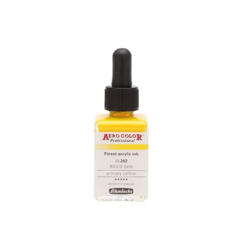 Schmincke Acryltusche Aero Color Professional 28 ml, BASIS Gelb (202)