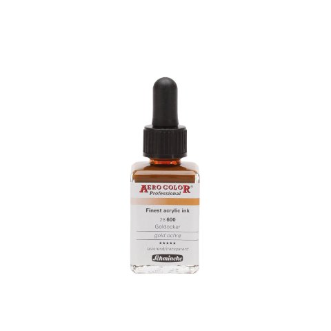Schmincke Acryltusche Aero Color Professional 28 ml, Goldocker (600)