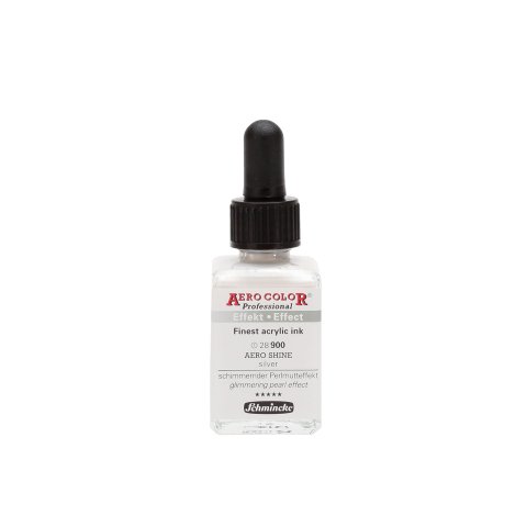 Schmincke Acryltusche Aero Color Professional 28 ml, Shine, Silver (900)