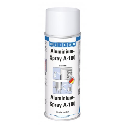 Spray metálico Weicon can 400 ml, aluminium spray A-100, semi-gloss