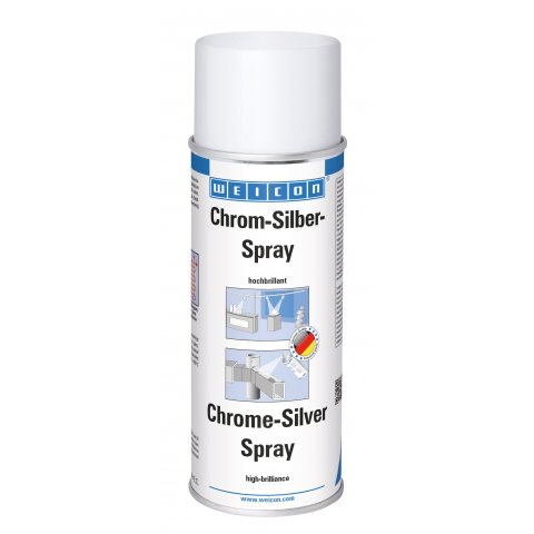 Weicon metal spray can, 400 ml, chrome silver spray, high gloss