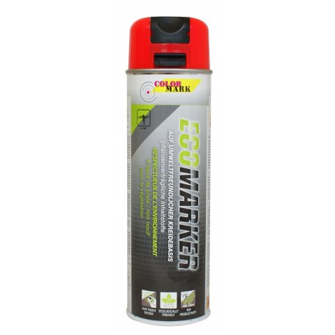 Gesso spray Colormark Ecomarker Barattolo 500 ml, rosso neon (rosso fluo)