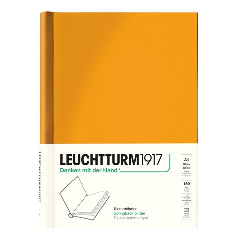 Leuchtturm Klemmbinder Notizbucheinband Hochformat 220 x 305 für DIN A4, maximal 150 Bl., rising sun