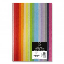 Clairefontaine Seidenpapier Mixpack Regenbogen 50 x 70 cm, 20 Bögen, bunt