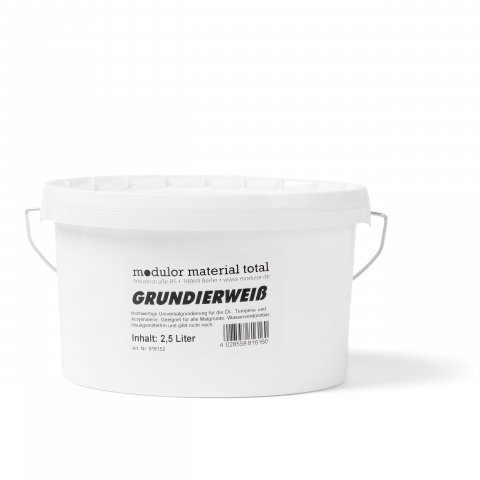 Modulor white primer plastic bucket 2500 ml, matte