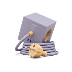 Avolt x Bauhaus Archive Square 1 USB-C & Magnet, USB-C 5 V 30 W, 230 V, cable 1.8 m, Lavender Glow