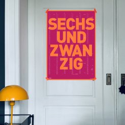 Fox & Poet Wandkalender Sechsundzwanzig