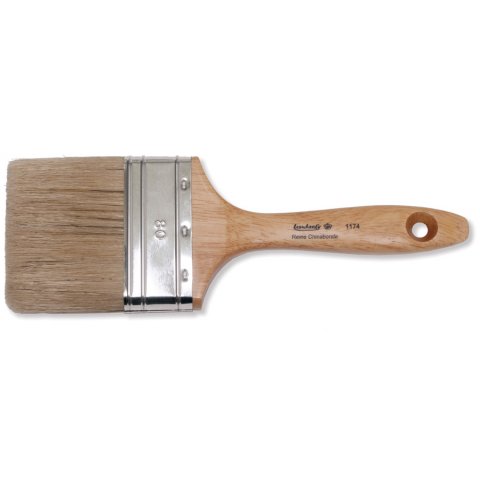 Paintbrush, flat, natural bristles, brush thickness 12 (1174) size 3'', w = 76 mm, h = 22 mm