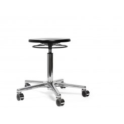 Modulor work stool 470-660 x ø 350, black beech