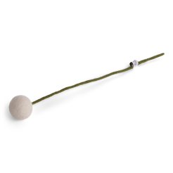 Gry & Sif, Filzblumen und -zweige ø 3 cm, l = 30 cm, handgemacht, weiß