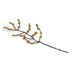 Gry &amp; Sif, flores y ramas de fieltro Rama de bayas, l = 60 cm, hecha a mano, amarilla