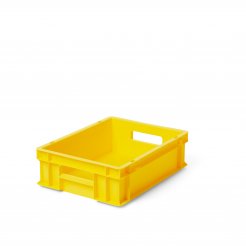 Caja apilable, amarilla, diferentes tapas disponibles sin tapa, 120 x 300 x 400 mm (altura de apilado 110 mm)