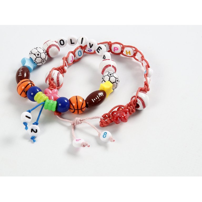 Letters and Numbers Beads plastic