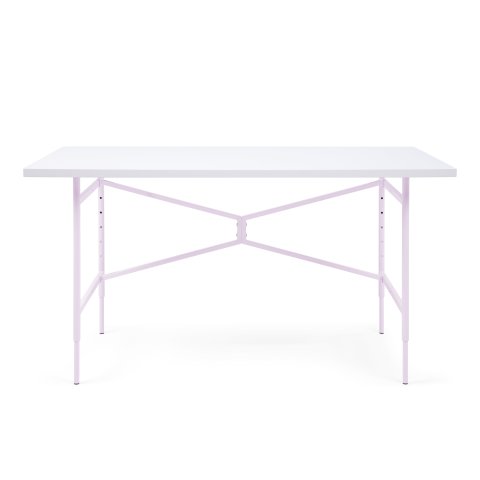 Tavolino Modulor X per bambini, lilla ghiaccio Pannello in melamina bianco, bordo bianco, 25x680x1200 mm