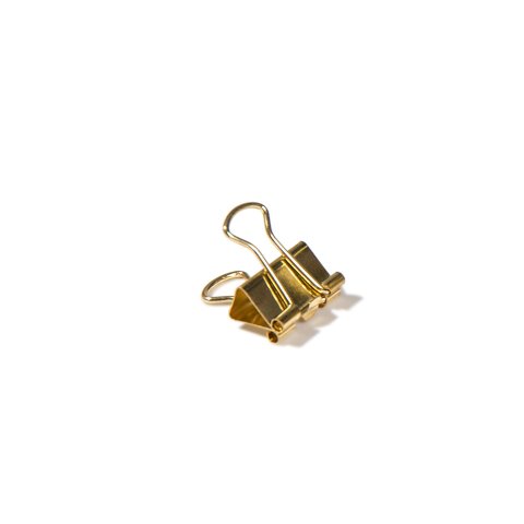 Foldback clips, gold w=15 mm