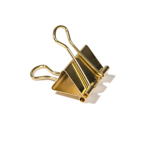 Foldback clips, gold w=32 mm