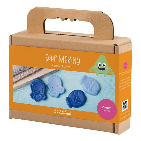 Kit de bricolaje, jabón Jabones para moldear + accesorios, animales marinos