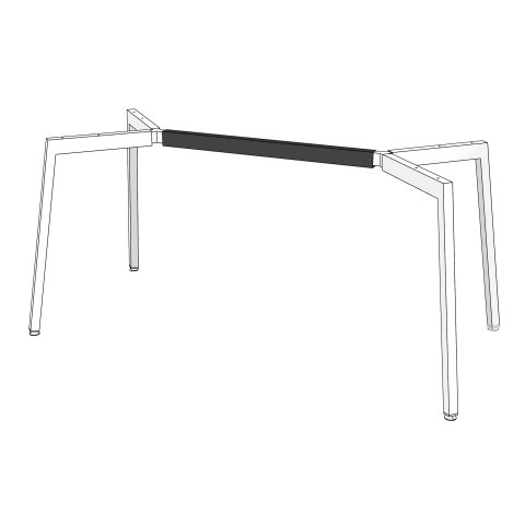 Modulor Y table frame system frame rails, l = 300 mm, black