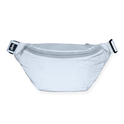 Loqi fanny pack Bumbag reflective approx. 30 x 15 cm, silver