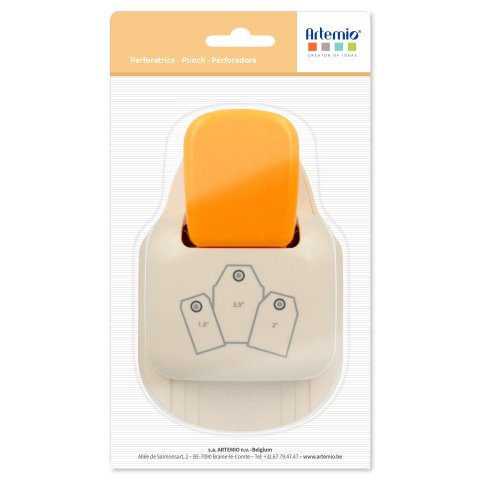 Label motif punch 4 + 5 + 6 cm, for 160 - 215 g/m², straight corners