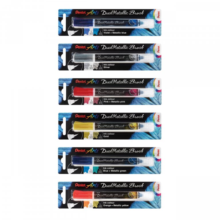 Pentel brush pen Dual Metallic Brush