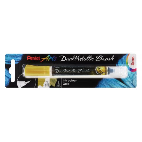 Pentel brush pen Dual Metallic Brush gold