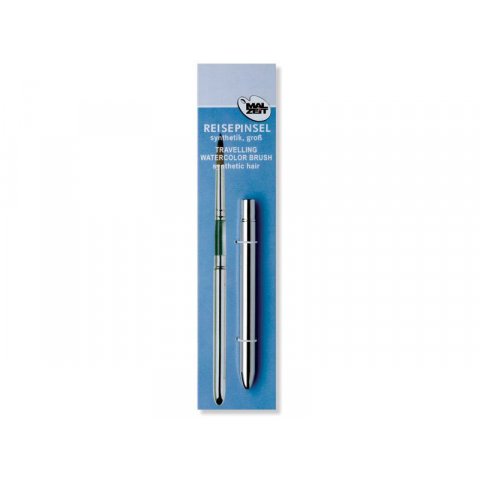 Travel watercolour brushes synthetic filaments, silver, large