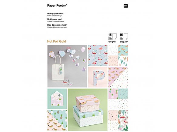 Motivpapier Block, Tropical Spring