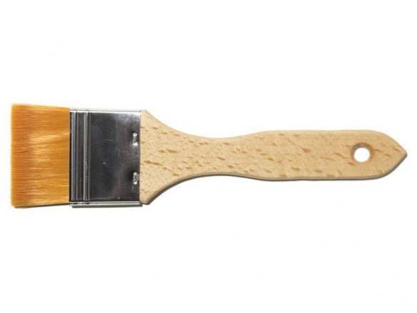 Synthetic bristle brush, flat