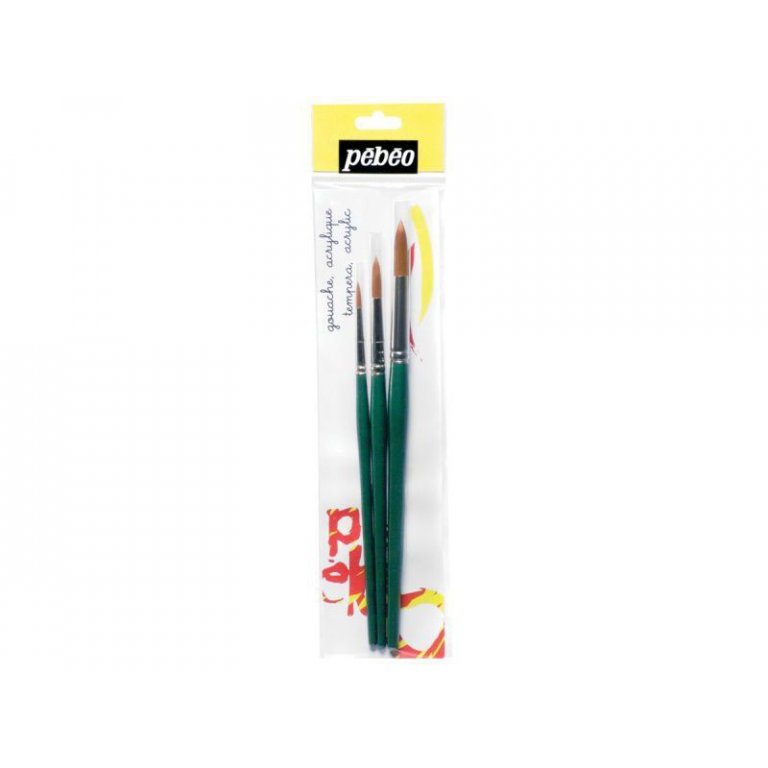 Pebeo child´s paintbrush set, synthetic fibre, short handle