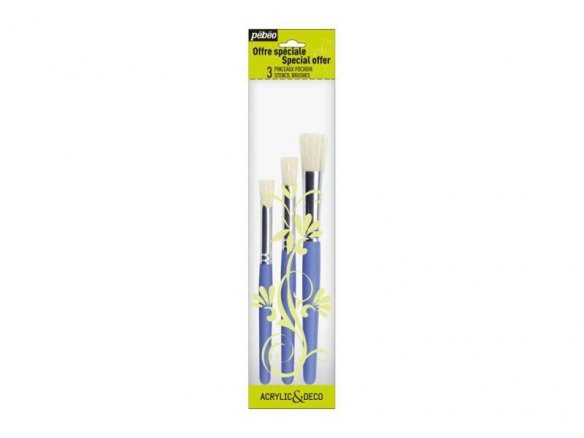 Set pennelli per mascheratura Pebeo, manico corto
