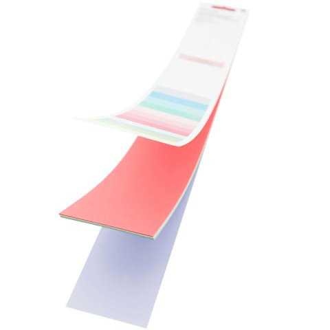 Papierstreifen blanko 180 g/m², 12 Blatt, 7 x 44 cm, FSC, pastell